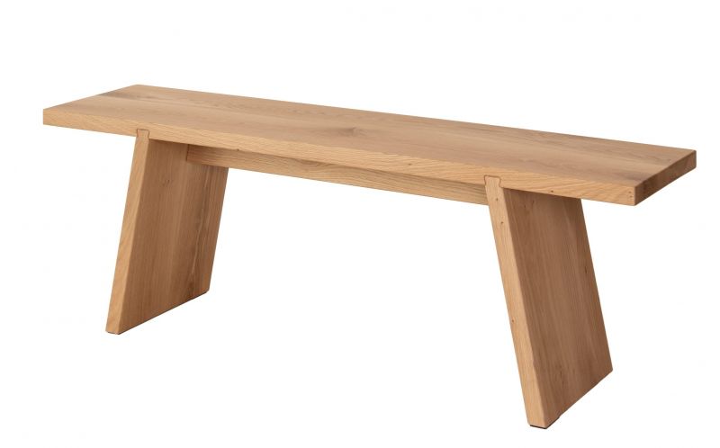 Dovetail Bench Bank: Helle Holzbank mit schlichtem Design und Zapfenverbindungen für Esszimmer oder Flur.